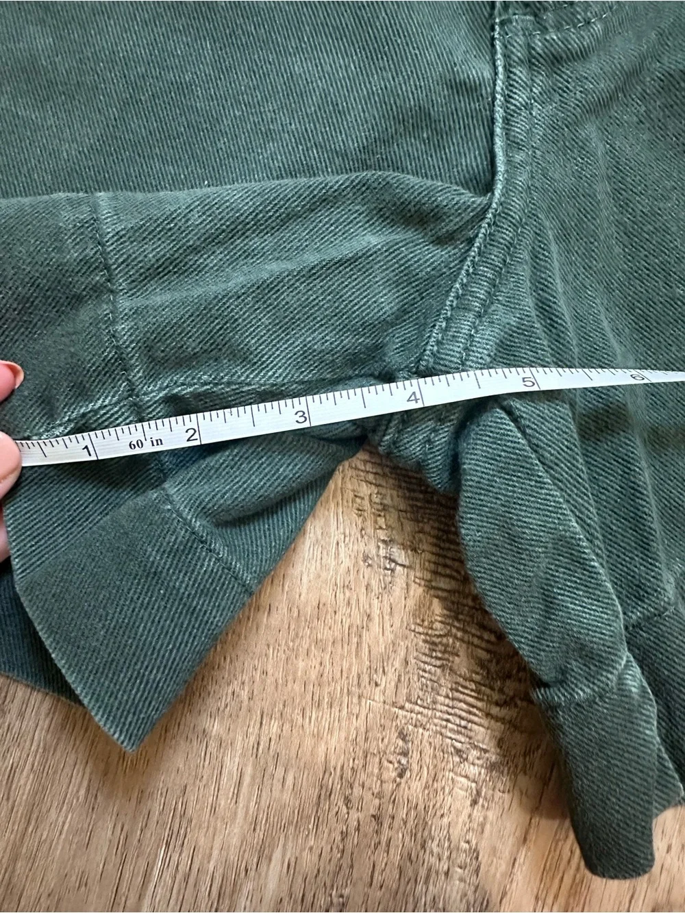 Vintage High Sierra Shorts, 90’s, Denim, High-Waisted, Dark Green, Size 6